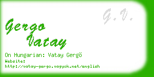 gergo vatay business card