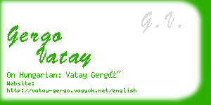 gergo vatay business card